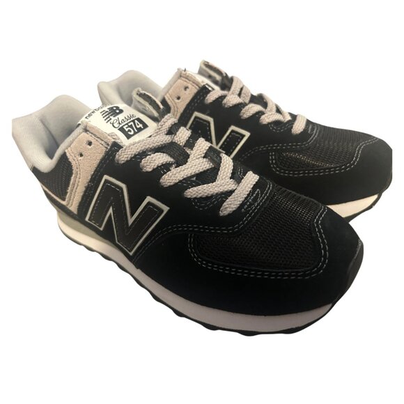MEN’S COPY - New Balance 574 Core Black with White - Picture 1 of 8